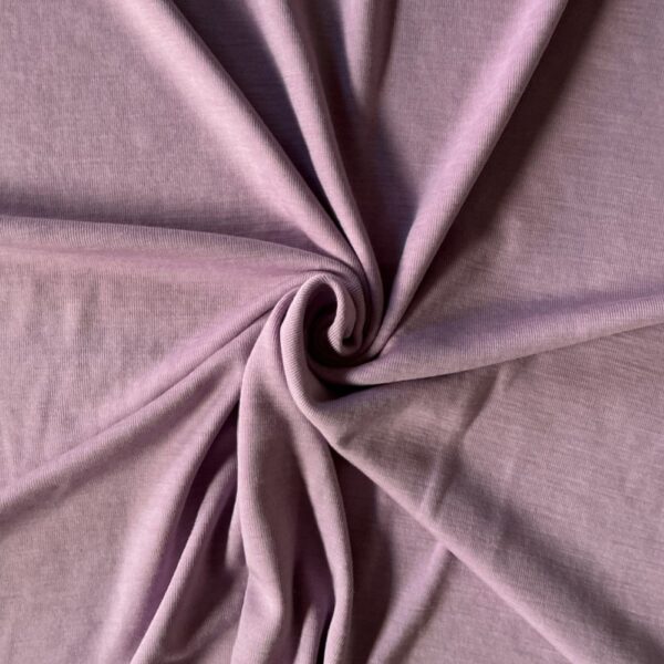 Mauve merinould jersey, blødt ribstrik