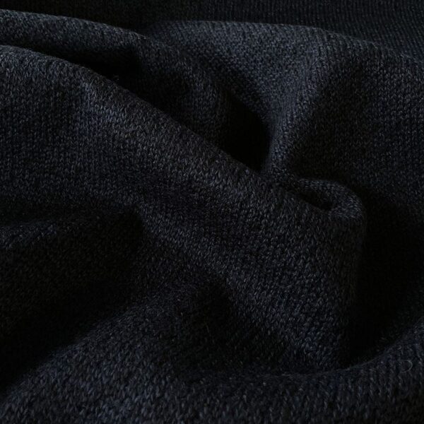 100% Virgin wool - Mørk marine meleret med struktur