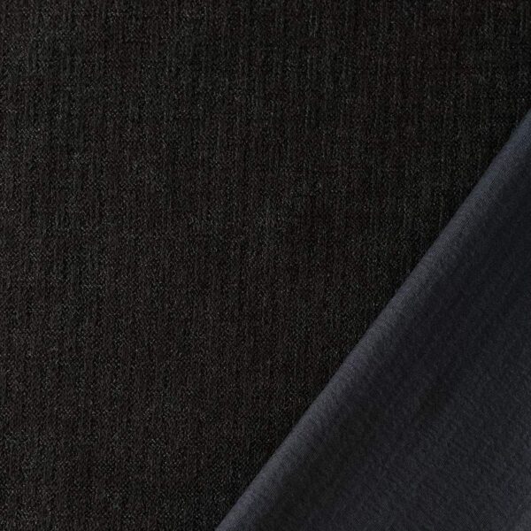 Virgin wool - Antracit uldstrik med struktur