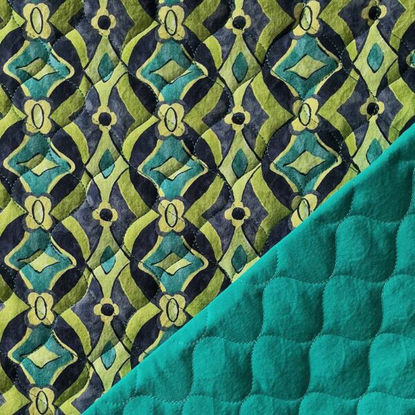 Quilt - Grønt og turkis mønster