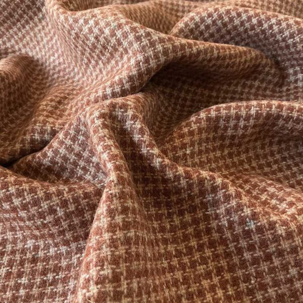 Virgin wool/Alpaca uld - Brun houndstooth