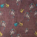 Softshell med Jimi Hendrix - Mørk bordeaux