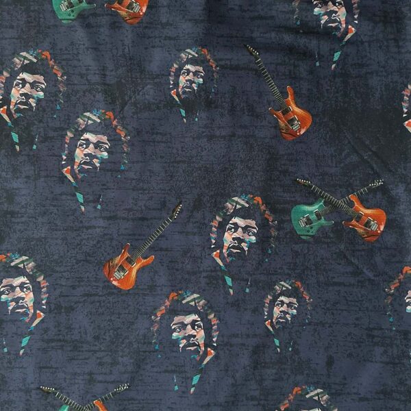 Softshell med Jimi Hendrix - Navy