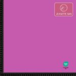 Canvas ensfarvet fuchsia med centimeterlineal og Oekotex-mærke fra Jeanette Mai