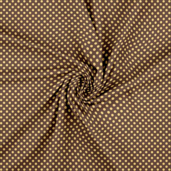 Jersey print med bananagule prikker på pecanbrun
