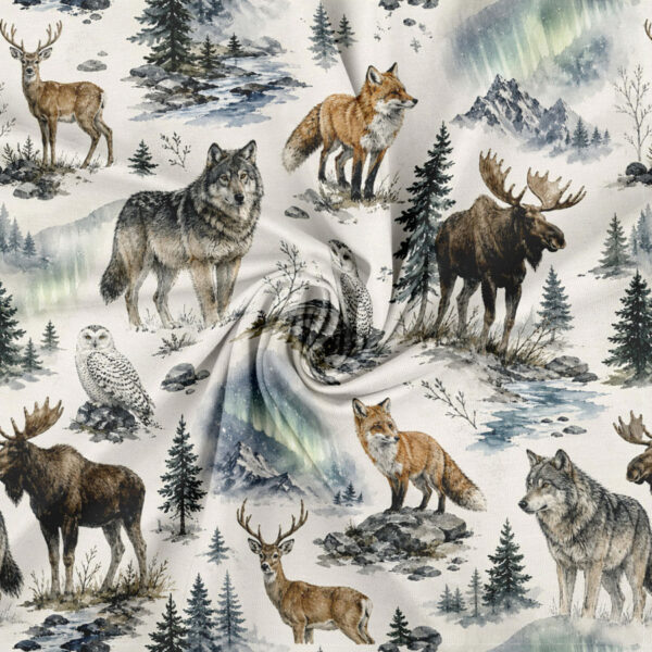 Jersey print med nordiske dyr