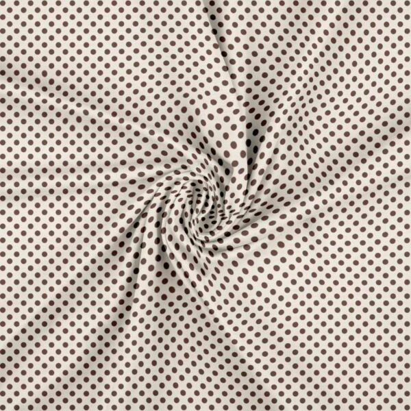 Jersey print med pecanbrune prikker på lyserød