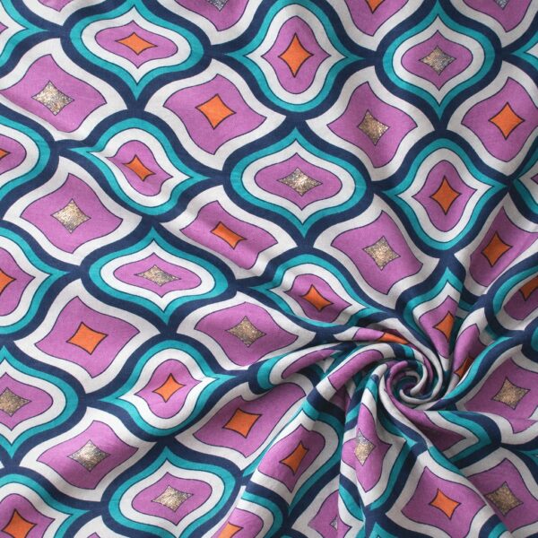 Viscose - Retro medaljon med folie